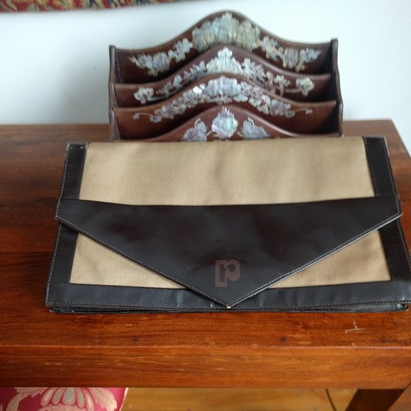 Stunning Paco Rabanne Paris Clutch Canvas & Leather - Picture 1 of 11